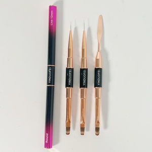 Pinceau à ongles professionnel double tête pour gel UV, pinceau de construction pour gel, idéal pour les salons de manucure - Product Image 1