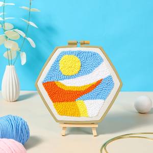 Exagon-broidery, aro de cross, olorful - Product Image 6