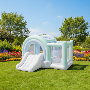 Château gonflable arc-en-ciel multifonctionnel pour événements commerciaux en plein air, fêtes d'anniversaire, installation facile, avec toboggan - Product Image 3