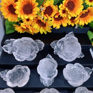 Vente en gros de fleurs de <span class=keywords><strong>quartz</strong></span> <span class=keywords><strong>rose</strong></span> naturelles faites à la main, cristaux de guérison, artisanat en <span class=keywords><strong>quartz</strong></span> pour la décoration - Product Image 1