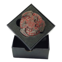 LuxeRoll Roda Dadu Putar DND, Dadu Logam 7 in 1, Dadu Mekanik Vintage untuk Permainan Meja Dungeons & Dragons