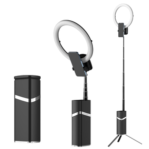 Anillo de Luz LED para Selfies, Plegable, Portátil, de 10 Pulgadas, con Trípode, Temperatura de Color Ajustable, Batería de 4000mAh y 3.7V, Inalámbrico, 10W - Product Image 1