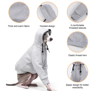 Custom Designed Luxury Cotton-Polyester Love My Whippet Dog Hoodie Cute <strong>Greyhound</strong> with Personalised Whip <strong>for</strong> Spring - Product Image 2