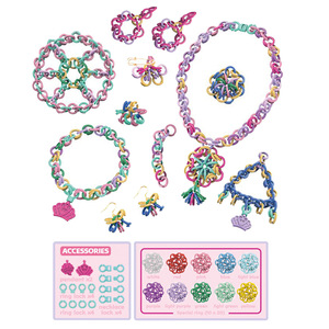 เครื่องทำสร้อยข้อมือถัก DIY ยอดนิยม ของเล่นอเนกประสงค์สำหรับเด็กผู้หญิง ลูกปัดพลาสติกหลากสีสัน ของเล่นแต่งตัวแปลกใหม่สำหรับเด็กทุกวัย - Product Image 3