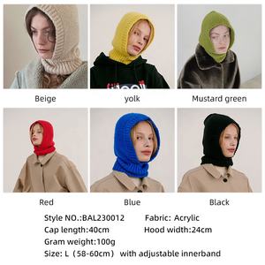 Venta caliente Pullover Warm Knitted <span class=keywords><strong>Trapstar</strong></span> Beanie Hat Sombreros cálidos de invierno para mujeres Sombreros de pasamontañas de color sólido - Product Image 5