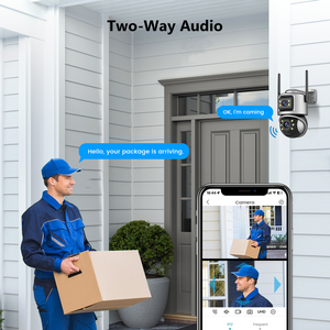 Caméra Dôme CCTV Extérieure Sans Fil Étanche 6MP à Double Objectif, Vision Nocturne Couleur, Suivi Automatique et Alarme Intégrée - Product Image 5