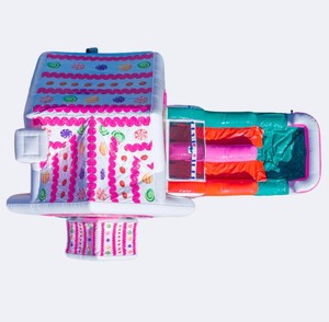 Tobogán Inflable Combinado Seco/Húmedo Candy Combo, <span class=keywords><strong>de</strong></span> Grado Comercial para Fiestas, Cumpleaños y Eventos con Tobogán y Área <span class=keywords><strong>de</strong></span> Brinco - Product Image 4