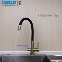 DOGO NOUVEAU robinet de cuisine en acier inoxydable 304 filtre à 3 voies tuyau flexible robinet d'évier
