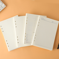 Carnet de notes personnalisé A5 A6, Page intérieure, recharge 6 anneaux, reliure spirale, Inserts intérieurs, planificateur à feuilles mobiles, journal intime, papiers de remplissage intérieurs