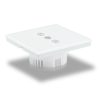 Nuevo Interruptor Inteligente WiFi Tuya para Ventilador, Panel Táctil de Vidrio Personalizado para la UE, Controlador de Ventilador de Techo Multivelocidad para Alexa y Google Home con Control por Voz