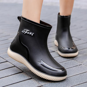 GUZU מגפי גשם לשני המינים מגפי גשם PVC עמידים בפני החלקה עמיד למים כל העונות עגול בוהן GZ8815 - Product Image 4