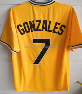 Beste Qualität anpassbar genäht Benutzer definiert Ihr Name Nummer Logo Gesticktes amerikanisches Baseball-Trikot - Product Image 3