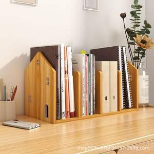 Étagère à livres simple en bois pour enfants, organisateur de rangement de bureau, 40,5 cm x 19,5 cm x 23 cm, couleur bois naturel, type sur pied - Product Image 5
