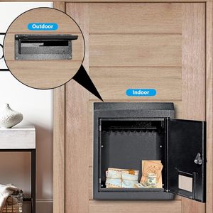 Drop Box a muro con copertura antipioggia Heavy Duty attraverso la parete della <span class=keywords><strong>cassetta</strong></span> postale regolabile scivolo antipioggia di bloccaggio a goccia sicuro per la <span class=keywords><strong>posta</strong></span> - Product Image 4