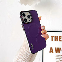 Étui antichoc en cuir de protection contre les collisions à lentille unie pour iPhone 15 Pro Max 16 14 13 12 Pro Max couverture de charge magnétique