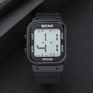<span class=keywords><strong>Montre</strong></span> de sport numérique minimaliste ultra-fine, étanche, avec grands <span class=keywords><strong>chiffres</strong></span>, rétroéclairage LED, réveil, affichage de la semaine et du mois, chronomètre, OEM - Product Image 4