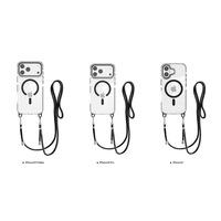 Étui de protection magnétique transparent anti-chute avec cordon pour iPhone 18 Pro Max, compatible avec iPhone 17, 16, 15, 14, 13