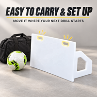 Tableau d'entraînement de football portable, panneau de rebond autoportant pour l'entraînement aux passes, au toucher, à la technique de jeu au sol et aux exercices en extérieur