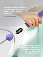 RS Kit d'entraînement de tennis portable avec raquette à LED linéaire colorée et lumineuse, pour jeu solo, pour adultes et enfants, pour l'extérieur