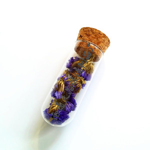 Tubo de ensayo de vidrio Tianjing de 30x80 mm con fondo redondo y tapón de corcho para almacenamiento de té de flores - Product Image 2