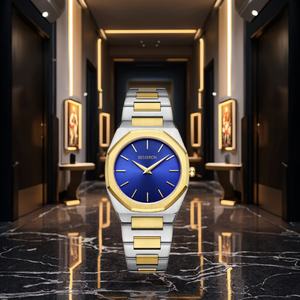 Montre-bracelet de luxe pour femme 32 mm, cadran bleu cristal de haute qualité, mouvement à quartz, acier inoxydable, De Dama Reloj - Product Image 3