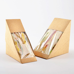 Egg Drop Sandwich Box Paper Food Cake Box with Window Datang Paperboard Cake Boxes X 12 X 6 Folders Packaging Low MOQ Customized
