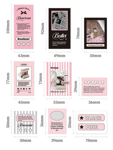 Cute Heart Shape Decorative Sticker Pack Pink Girl Style 30pcs Digital Printing <b>Matte</b> <b>Varnish</b> Cartoon Design for Handbooks - Product Image 6