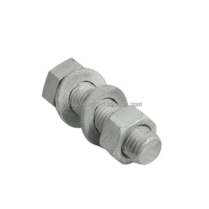 Pernos de Fijación de Grado 8.8, Galvanizados en Caliente, de Alta Resistencia, M8 M12 M16 M20 M26 M38, Fabricante de Pernos y Tuercas Hexagonales - Product Image 1