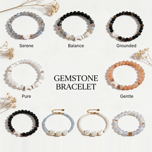 Handcrafted Crystal <b>Beaded</b> Moonstone Crescent Charm <b>Bracelet</b> Healing Energy Cleansing Crystal Adjustable Unisex Trendy Jewelry - Product Image 1
