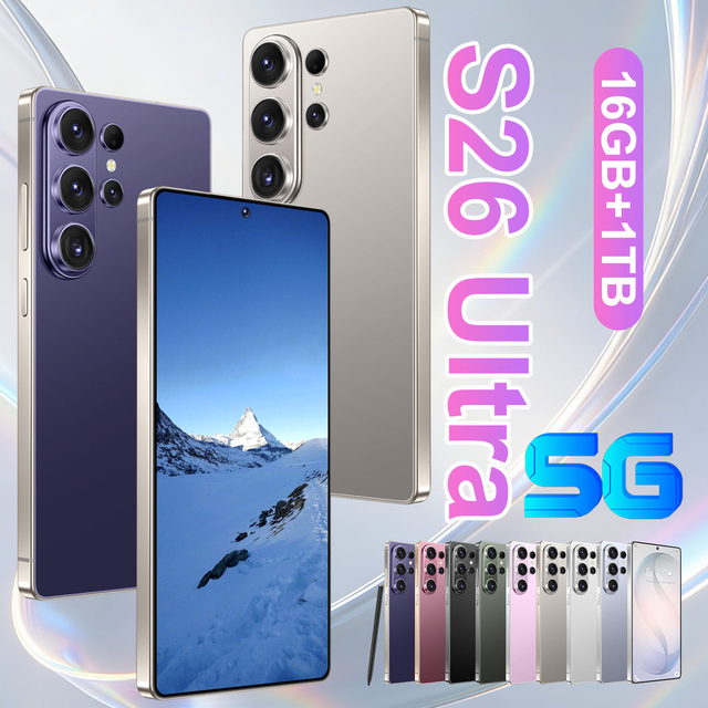 Big Screen New Arrival S26 Ultra at Factory Price Android 15 Face Recognition Business-Grade High-Quality Smartphone
