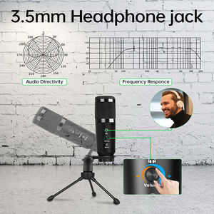 Nouveauté : Microphone à condensateur professionnel USB filaire A10 pour enregistrement, diffusion et podcasting, avec réduction du bruit - Product Image 3