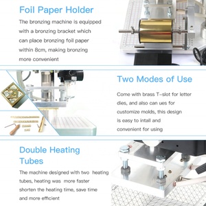 Hot Stamping Machine Custom Logo Embossing for PVC Leather PU and Paper Gold Foil Hot Stamping Machine Leather Embossed Machine - Product Image 6