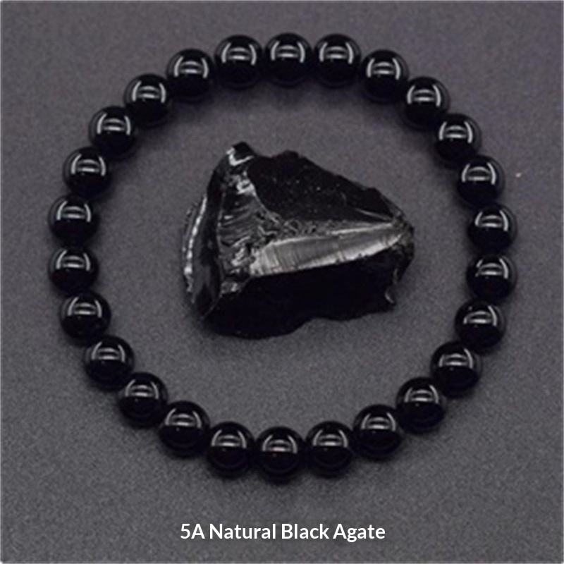 5a agate noire naturelle