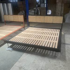 Moderno stile cinese in legno massello <span class=keywords><strong>letto</strong></span> matrimoniale con testiera di alta qualità per camera da <span class=keywords><strong>letto</strong></span> mobili in legno - Product Image 1