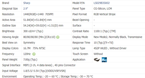 Siêu Độ phân giải cao 705 ppi VR hiển thị module, sắc nét 2.9 "ls029b3sx02 120Hz mipi màn hình vuông cho VR AR đầu gắn thiết kế - Product Image 2