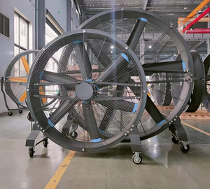 Portable 5FT/1.5M & 6.5FT/2M Industrial Cooling Fans Drum Fan Floor <b>Stand</b> Exhaust Fan 220V for Restaurant Industries - Product Image 1