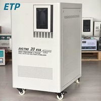 Stabilisateur de tension automatique triphasé en cuivre AC 380V 20kva 30kva TNS SVC à commande par servomoteur pour équipement industriel
