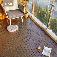 Dalles de terrasse emboîtables en composite bois-plastique (WPC) pour patio, jardin, piscine, balcon, allée et toiture