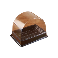Boîte à gâteaux en plastique en gros, boîte de présentation de pâtisserie, boîte de rangement alimentaire, boîte à gâteau roulé avec dôme transparent