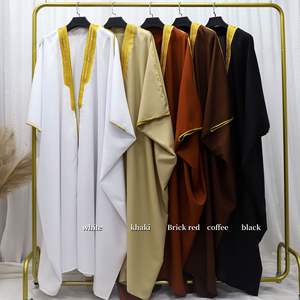 FN80-003メンズThobe Kaftanローブゴールド刺繍長袖伝統的なイスラム服 - Product Image 2