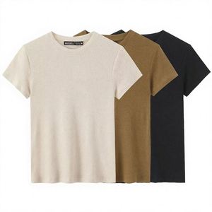 Blusas y Camisetas de Mujer Personalizables al por Mayor, Moda con Malla, Manga Corta y Apliques - Product Image 2