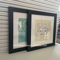 Vente chaude Personnalisé Noir MDF En Bois Carré Photo Cadre Photo Affiche Cadre pour Maison Décoration 30x30 CM A1 A2 A3 A4