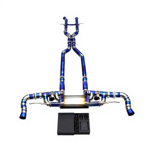Sistema de Escape Catback de Ajuste Directo para Mercedes-Benz GLS63 AMG W166/X166 5.5T 2015-2019, Silenciador Catback con Válvulas, Ligero, en Azul Titanio - Product Image 1
