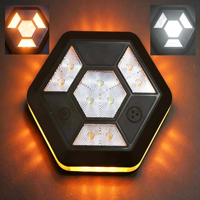 Feux de signalisation LED 5W rechargeables, lumière d'avertissement, montage magnétique sur voiture, boîtier en polycarbonate, IP65, double couleur, lumière de nuit, lumière de toit