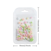 100 pièces/sac Rose Secret Garden Accessoires pour nail art Décoration d'ongles en résine Camélia