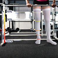 Chaussettes de compression médicales tricotées en usine Close-Toe Knee High Thigh High Anti-Embolism Stockings Printed Autumn Medias