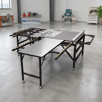Table de scie pliable WANJIA A4S pour le travail du bois, plateau en acier inoxydable, guide réglable de 130 cm pour panneaux de meubles, vente en gros pour usines