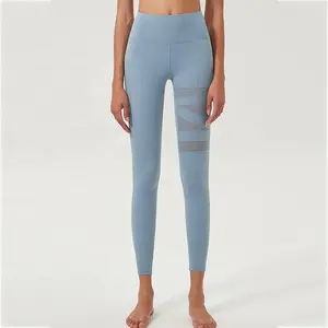 Celana Yoga Elastis Wanita, Legging Olahraga dengan Jaring Seksi, Celana Ketat, Celana Yoga Elastis Tinggi, Kustom, Breathable, TERBARU