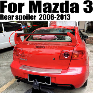 Alerón para Mazda 3 2006 07 2008 09 2010 11 2012 2013, Material ABS, Aspecto de Fibra de Carbono, Alerón Trasero, Accesorios Deportivos, Kit de Carrocería - Product Image 1