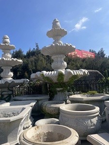 <span class=keywords><strong>Maceta</strong></span> de granito amarillo <span class=keywords><strong>Maceta</strong></span> de jardín Decoración al aire libre Patrón tallado a mano <span class=keywords><strong>Maceta</strong></span> Florero - Product Image 5